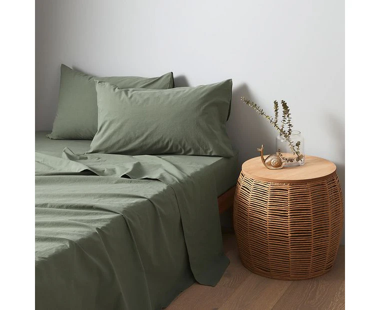 Arlo Stonewash Sheet Set - Green