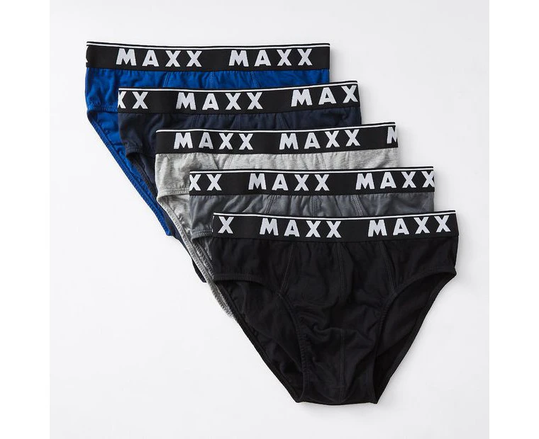 Maxx 5 Pack Hipster Briefs - Grey