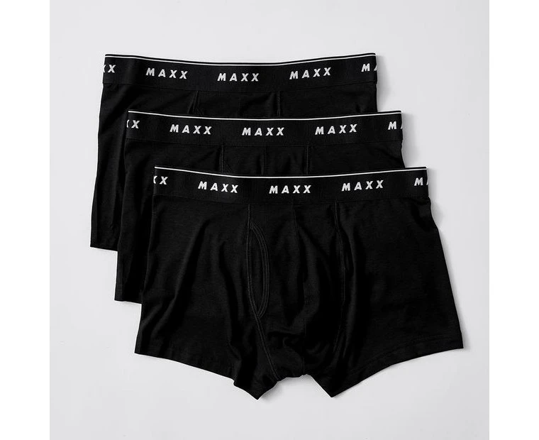 Maxx 3 Pack Bamboo Trunks - Black