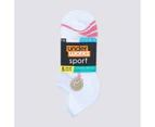 Underworks 5 Pack Heel Tab Sport Socks - White
