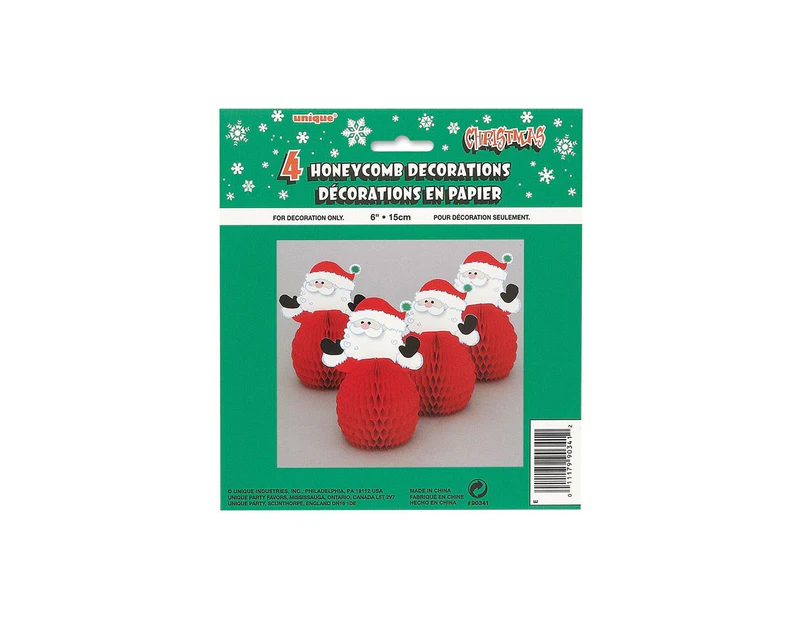 Santa Mini Honeycombs 4 Pack