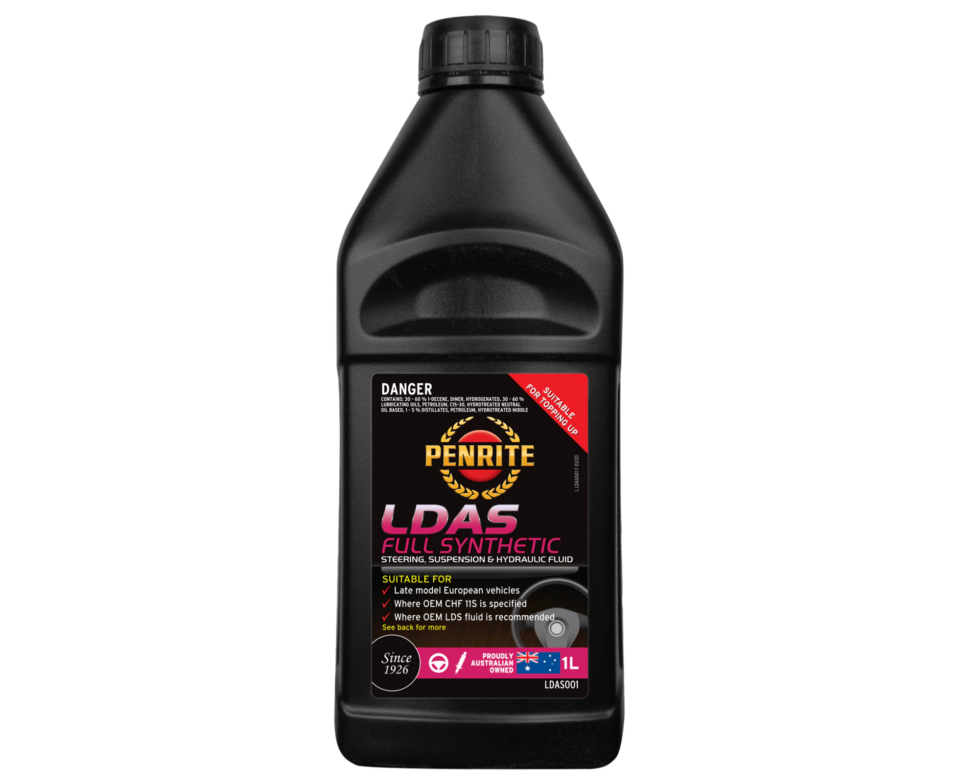 Penrite Ldas Full Synthetic Hydraulic Fluid 1l LDAS001