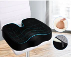 STARRY EUCALYPT Seat Cushion Car Office Memory Foam Pillow with Black Plush Cover