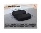 STARRY EUCALYPT Seat Cushion Car Office Memory Foam Pillow with Black Plush Cover