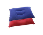 Inflatable Pillow Travel Air Cushion Camp Beach Car Plane Bed Sleep Head Rest Red