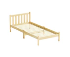 Artiss Bed Frame Single Size Wooden Oak SOFIE