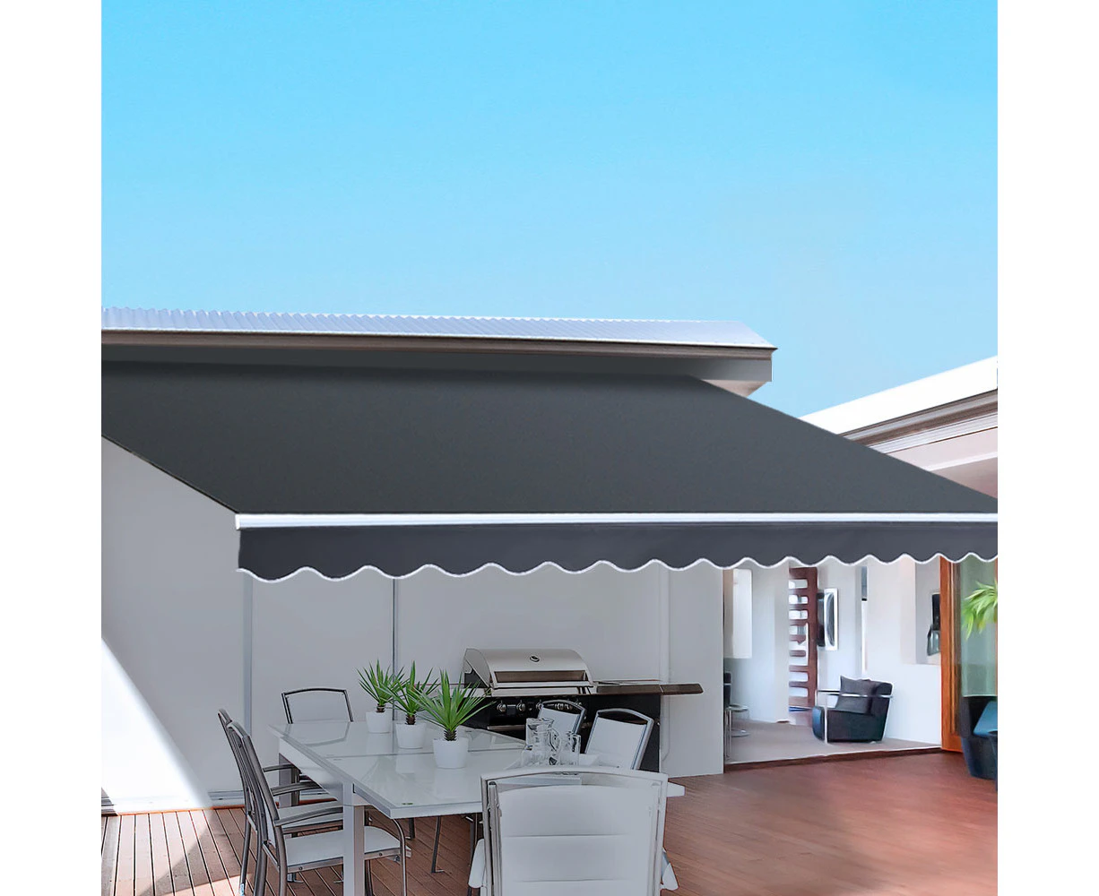 Instahut Folding Arm Awning Motorised Outdoor Sunshade 5X2.5M