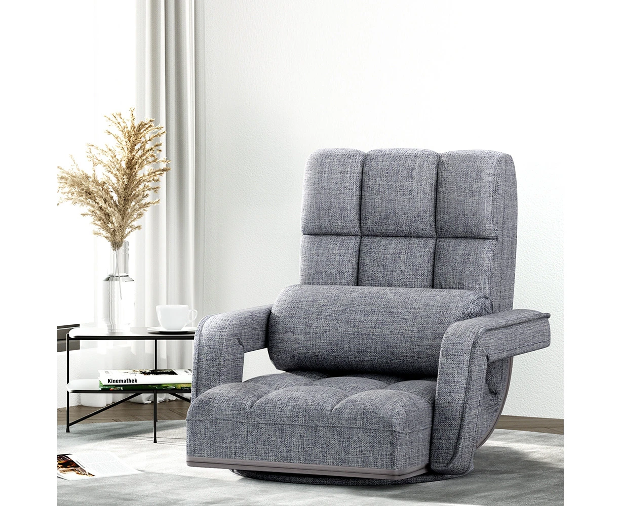 Artiss Floor Lounge Sofa Bed Swivel Grey