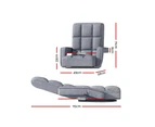 Artiss Floor Lounge Sofa Bed Swivel Grey