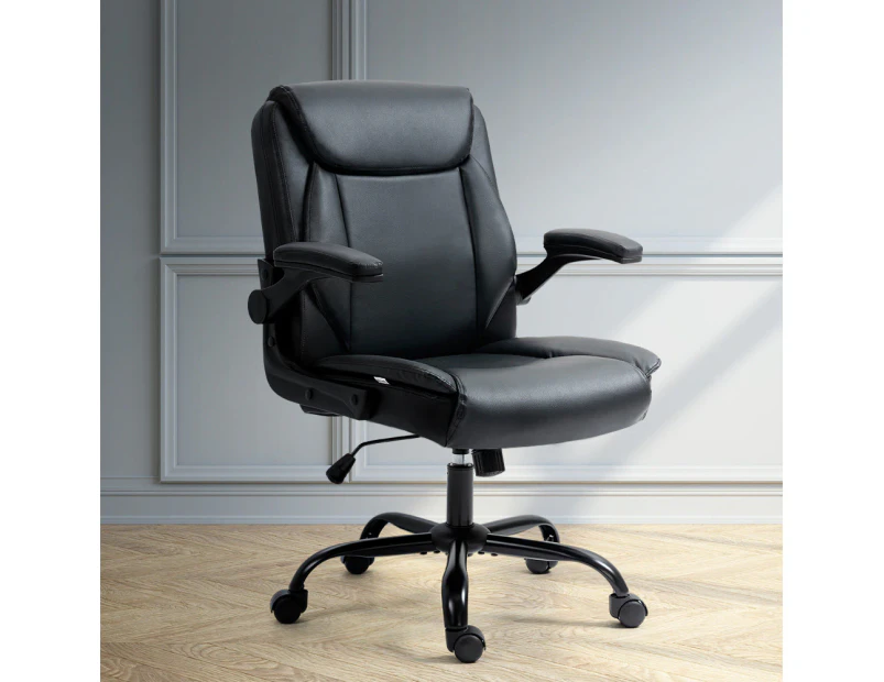 Artiss Executive Office Chair Mid Back Black