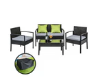 Gardeon Outdoor Sofa Set Wicker Lounge Setting Table and Chairs Storage Cover