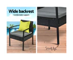 Gardeon Outdoor Sofa Set Wicker Lounge Setting Table and Chairs Storage Cover