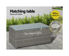 Gardeon 4-Piece Outdoor Sofa Set Wicker Couch Lounge Setting Grey