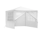 InstaHut Gazebo 3x3m Marquee Wedding Party Tent Outdoor Camping Side Wall Canopy Window Panel White