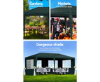 InstaHut Gazebo 3x6m Marquee Wedding Party Tent Outdoor Camping Side Wall Canopy 4 Panel Green