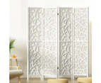 Artiss 4 Panel Room Divider Screen 162x170cm Clover White