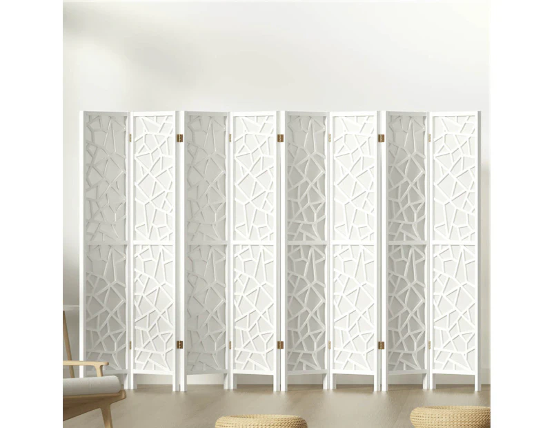 Artiss 8 Panel Room Divider Screen 325x170cm Clover White