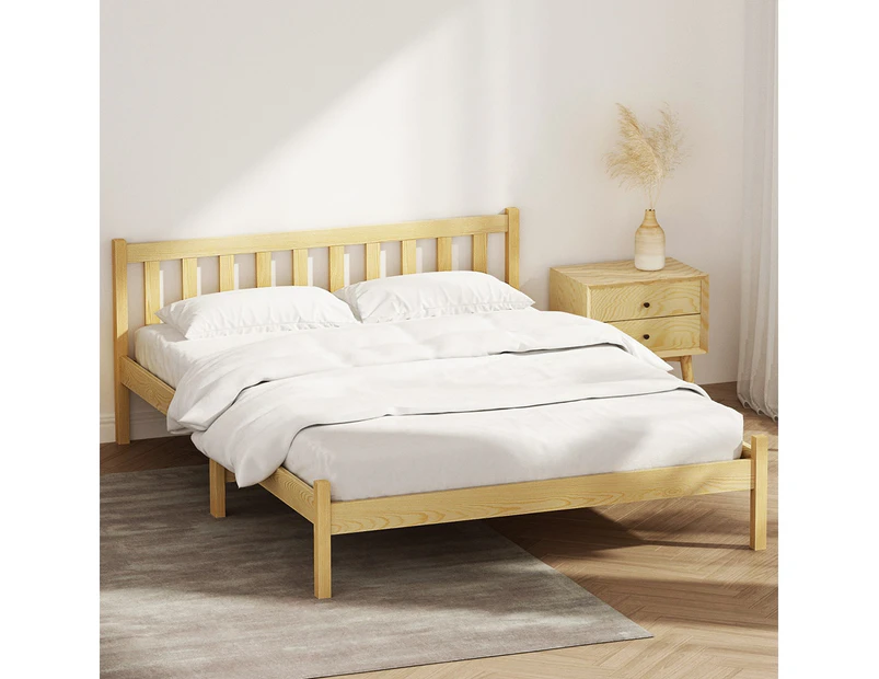 Artiss Bed Frame Double Size Wooden Oak SOFIE