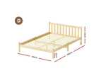 Artiss Bed Frame Double Size Wooden Oak SOFIE