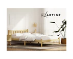 Artiss Bed Frame Double Size Wooden Oak SOFIE