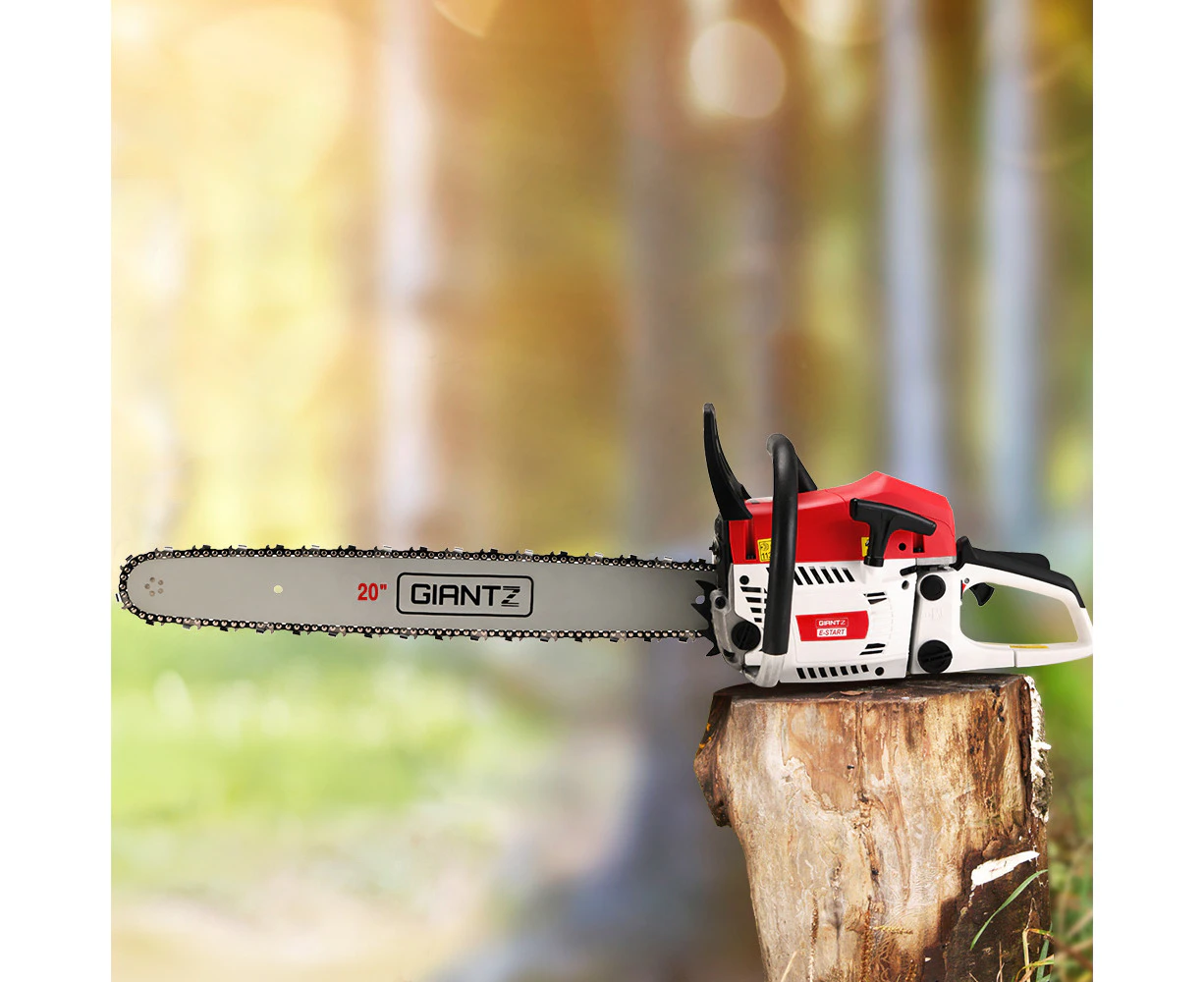 Giantz Chainsaw Petrol 62CC 20" Bar Commercial E-Start Pruning Chain Saw Spark Plug