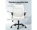 Artiss Executive Office Chair Mid Back White