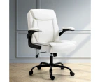 Artiss Executive Office Chair Mid Back White