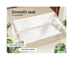 Gardeon Porch Swing Chair With Chain Outdoor Furniture Wooden Bench 3 Seat White