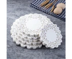 100Pcs Round Paper Lace Doilies Cake Placemat Party Wedding Baking Decoration-5.5 inch
