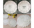 100Pcs Round Paper Lace Doilies Cake Placemat Party Wedding Baking Decoration-9.5inch