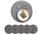 5 Piece Round Placemats Farmhouse Boho Placemats Dining Table Set Heat Resistant Placemats Table Mats