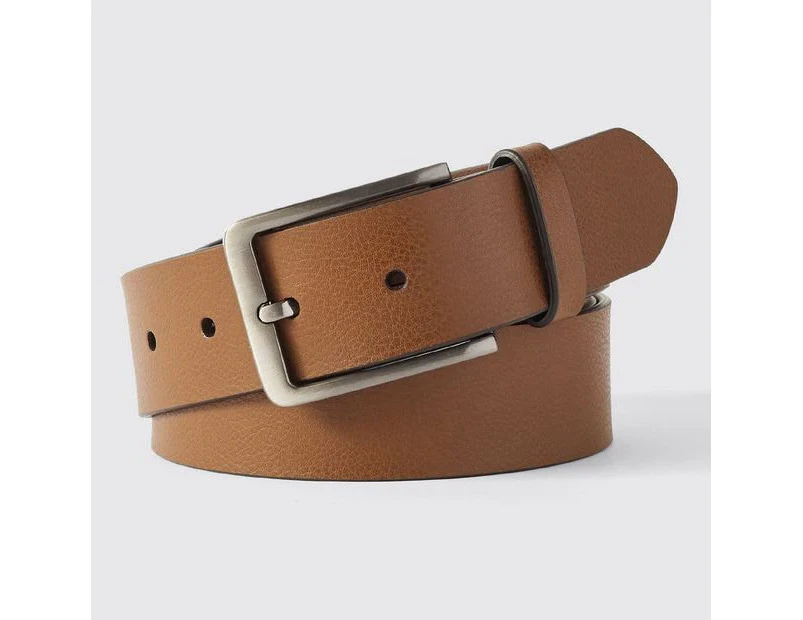 Target Antique Leather Buckle Belt - Brown