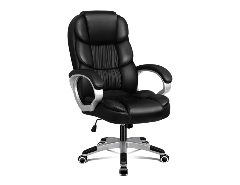 ALFORDSON Office Chair Upgraded Armrests Alpha Black