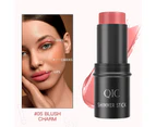 6g Face Blush Monochrome Easy Coloring Portable Pearlescent Versatile Brighten Convenient Contouring Highlighter Shadow Blush Stick for Cheeks