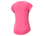 Puma Women's Train Favourite Heather Cat Tee / T-Shirt / Tshirt - Sunset Pink