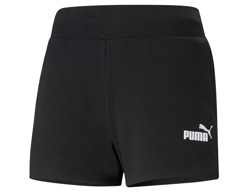Puma Women's Essential 4" Sweat Training Shorts - Black