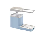Kitchen Storage Shelf Soap Dispenser Towel Rack Sponge Holder Organizer Tool-Blue