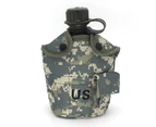 1L Army Military Water Bottle Camping Hiking Canteen Cup Portable for Outdoor ACU Camouflage
