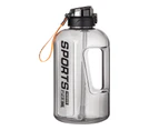 1500/2200ml Ergonomic Handgrip Large Capacity Sport Water Kettle One-Key Opening Transparent Soft Straw Sport Water Bottle for Indoor outdoor  Black