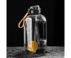 1500/2200ml Ergonomic Handgrip Large Capacity Sport Water Kettle One-Key Opening Transparent Soft Straw Sport Water Bottle for Indoor outdoor  Black