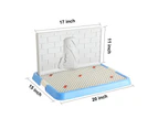 Indoor Pet Dog Puppy Potty Tray with Pee Post Protection Simulation Wall,No-Torn Puppy Pad Dog Toilet