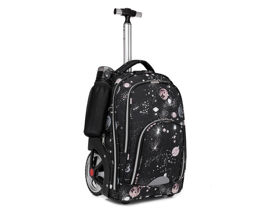 18 Inch large wheels school trolley backpack bag for teen school ...