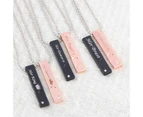2Pcs His Her Matching Series Bar Shape Pendant Couple Necklace Jewelry Gift 3