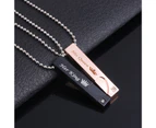 2Pcs His Her Matching Series Bar Shape Pendant Couple Necklace Jewelry Gift 2