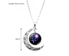 12 Constellation Half Moon Zodiac Sign Astrology Horoscope Pendant Necklace Gemini