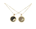 12 Constellation Round Necklace for Women Men Couple Creative Pendant Accessory Leo