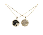 12 Constellation Round Necklace for Women Men Couple Creative Pendant Accessory Libra