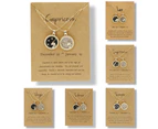12 Constellation Round Necklace for Women Men Couple Creative Pendant Accessory Aries