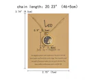 12 Constellation Round Necklace for Women Men Couple Creative Pendant Accessory Virgo