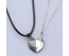 2Pcs Couple Necklaces Heart Pendant Vintage Jewelry Punk Long Lasting Pendant Necklaces Jewelry Gifts 1